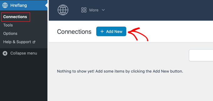 Adding a Connection to Hreflang Manager