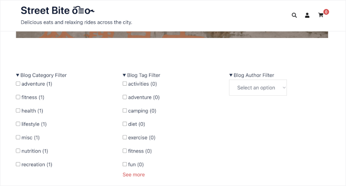 WPFilters on a live site WPFilters on a live site