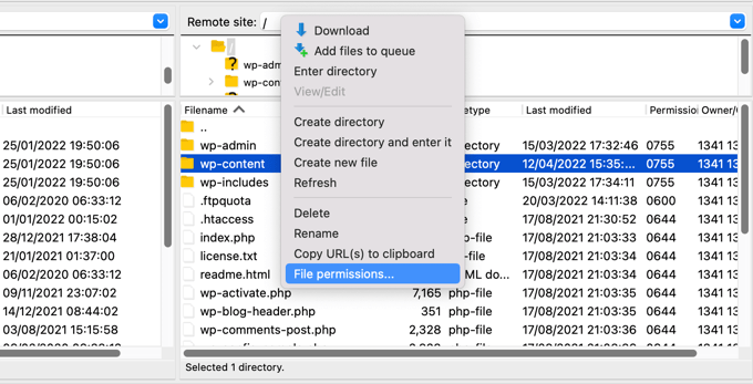 Check the File Permissions of the WP-Content Folder Check the File Permissions of the WP-Content Folder