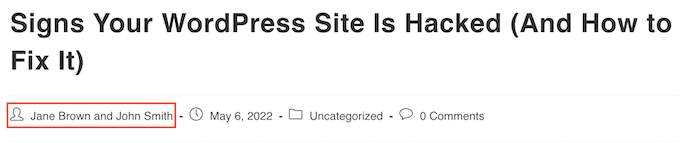 Showing multiple authors in a multi-author WordPress blog Showing multiple authors in a multi-author WordPress blog