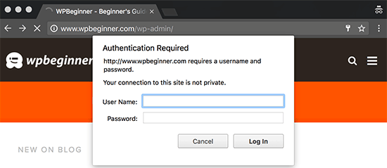 Proteja por senha o diretório de administração do WordPress