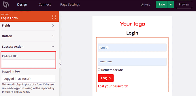 カスタムリダイレクトURLを設定する