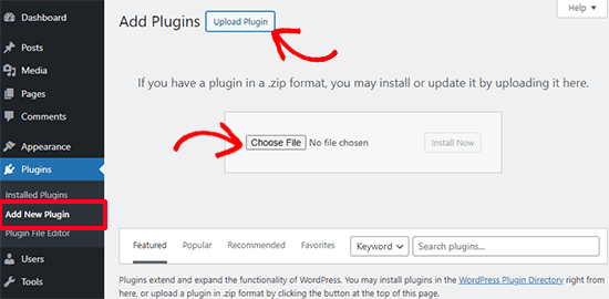 Upload plugin Upload plugin