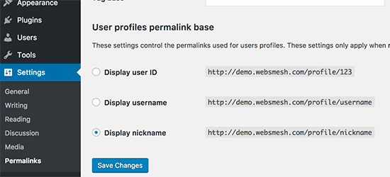 Select a URL structure for user profile pages Select a URL structure for user profile pages