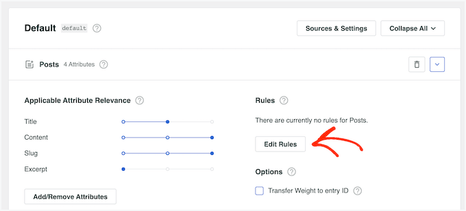 Regeln zu Ihrer Suchmaschine hinzufügen
