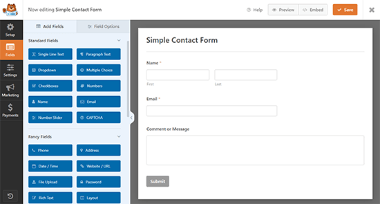WPForms contact form WPForms contact form