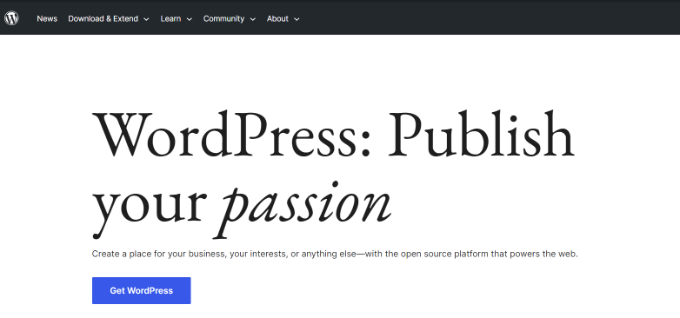 WordPress.org website WordPress.org website