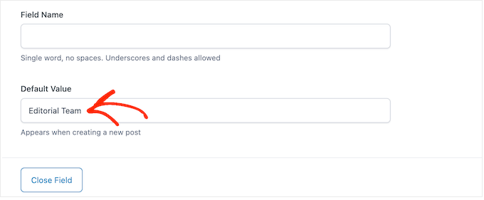 Adding default values to custom WordPress fields Adding default values to custom WordPress fields
