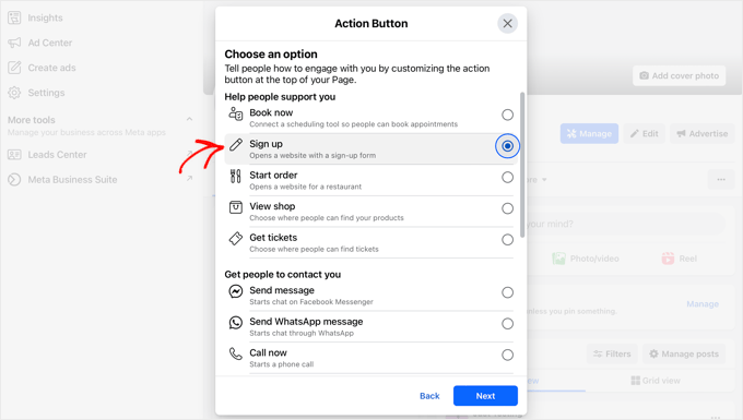 Aggiungere un pulsante di azione a una pagina Facebook Aggiungere un pulsante di azione a una pagina Facebook