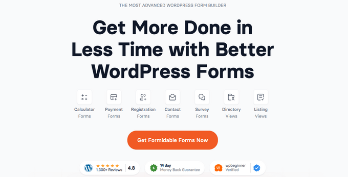 The Formidable Forms WordPress plugin