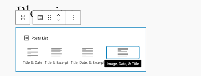 Choosing a layout to display the list of posts in FSE Choosing a layout to display the list of posts in FSE