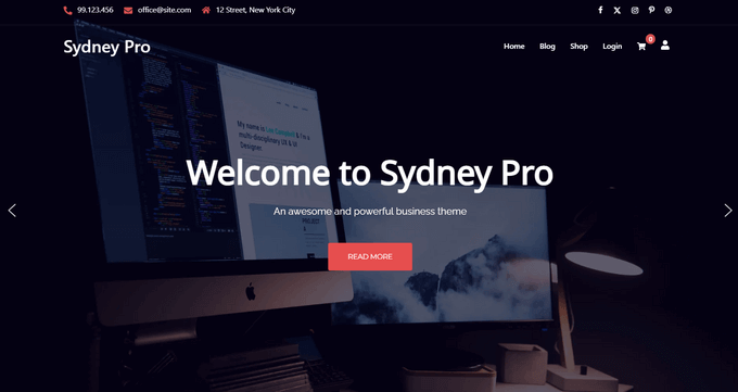 Sydney Pro WordPress theme