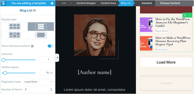 Configuring the blog list block in Thrive Architect Configuring the blog list block in Thrive Architect