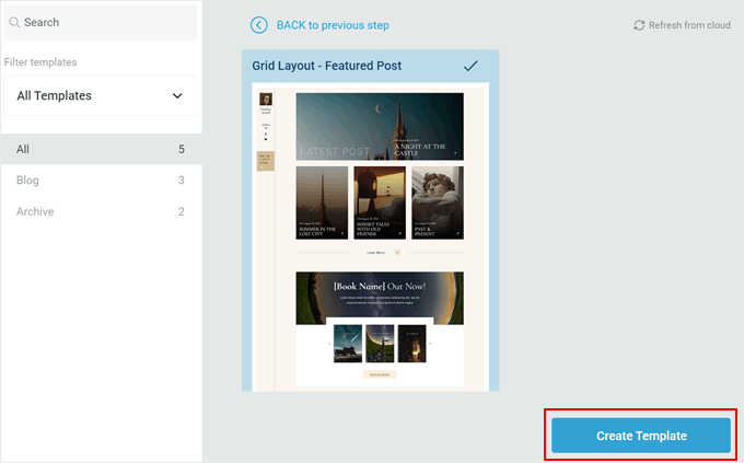 Choosing a template layout in Thrive Architect Choosing a template layout in Thrive Architect