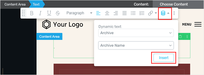 Adding dynamic text in Thrive Architect Adding dynamic text in Thrive Architect