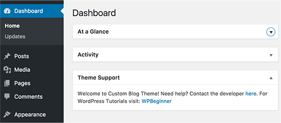 Custom dashboard widget Custom dashboard widget
