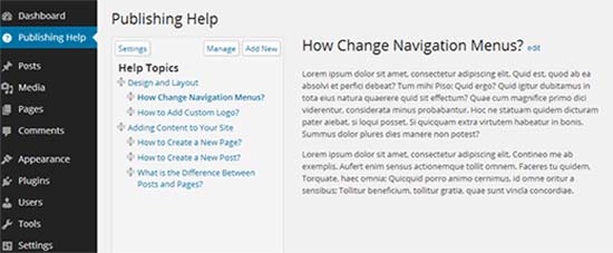 Managing docs Managing docs
