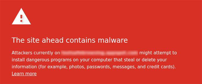 Google safe browsing malware warning Google safe browsing malware warning