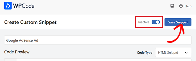 Save the snippet for ad blocks Save the snippet for ad blocks