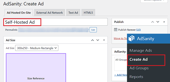 Type Ad name Type Ad name