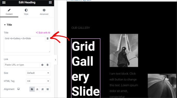 Point any element and edit it Point any element and edit it