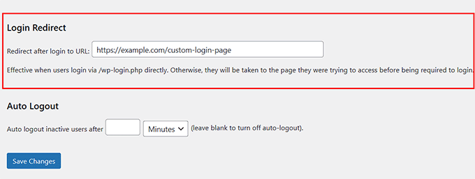 Add the redirect login URL in All-In-One Intranet