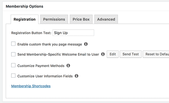 Membership options Membership options