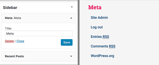 Meta-Widget in WordPress