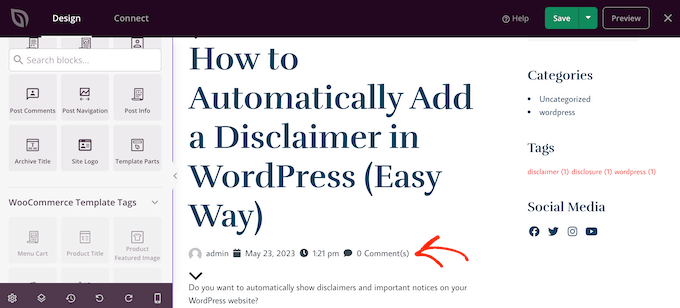 Adding SeedProd's post info block to a page Adding SeedProd's post info block to a page