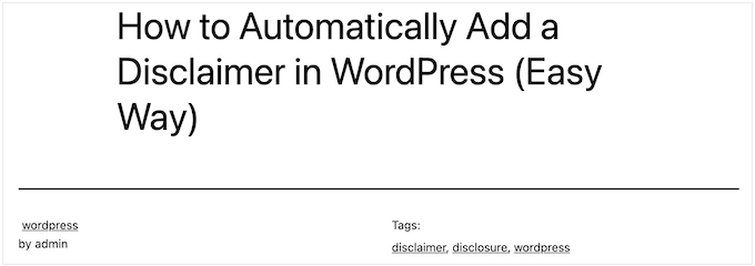 Adding post information using the block-based editor Adding post information using the block-based editor