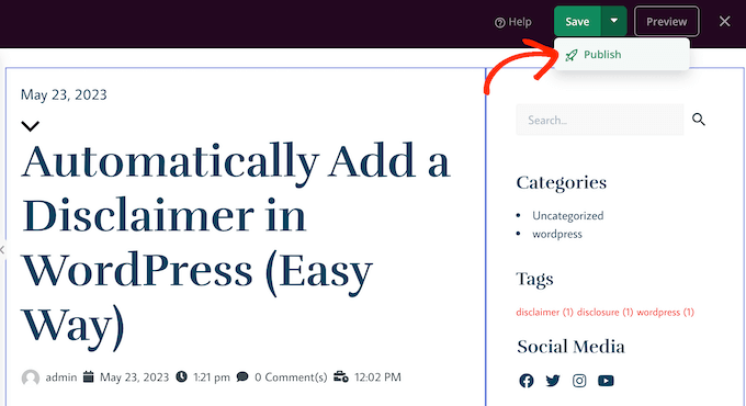 Publishing a blog template Publishing a blog template