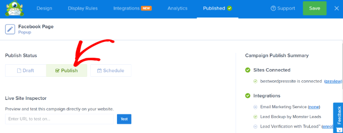 Publicera din Facebook-kampanj