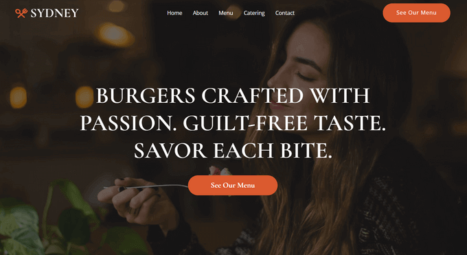 Sydney Pro WordPress theme for bars and restaurants