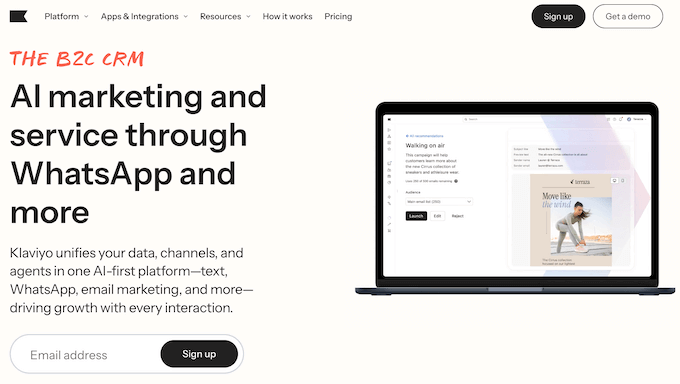 Klaviyo (Best for Predictive AI Analytics)