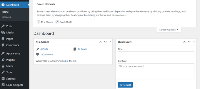 WPCode を使用して特定の WordPress ダッシュボードウィジェットを削除する