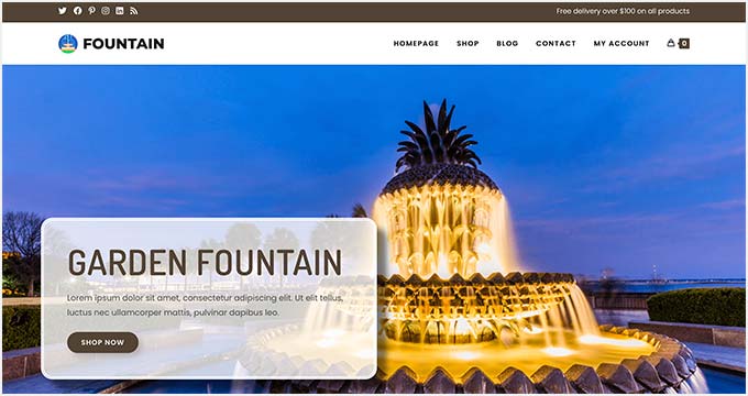 Thème OceanWP pour country club pour WordPress