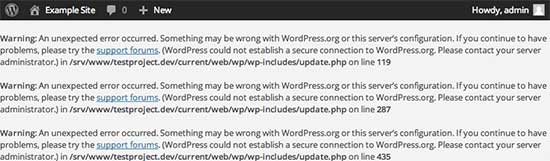 Secure connection error in WordPress Secure connection error in WordPress