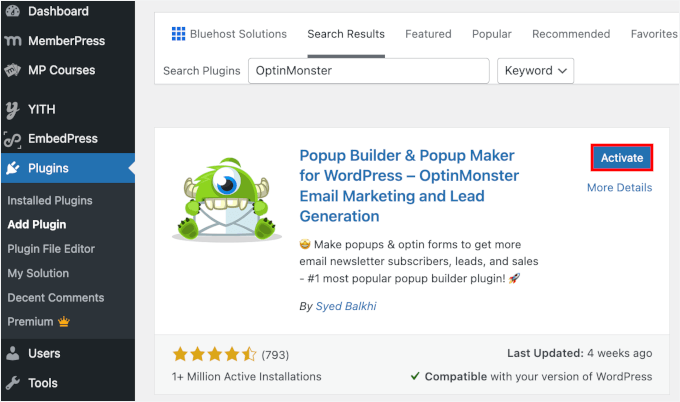 Installing OptinMonster