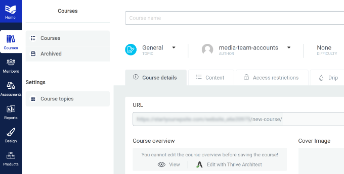 Enter course name and details Enter course name and details