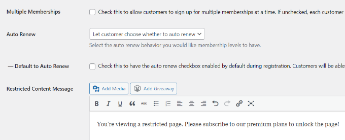 Enter restricted error message Enter restricted error message