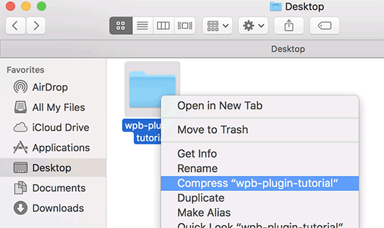 Creating zip file of your plugin folder Creating zip file of your plugin folder