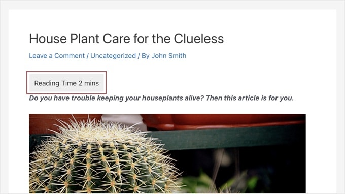 Aperçu du temps de lecture Aperçu du temps de lecture