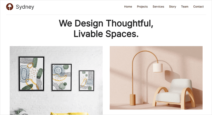 Sydney Pro WordPress theme for design