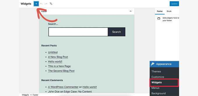 Block widgets Block widgets