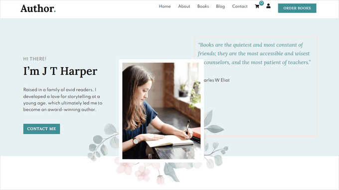 Sydney WordPress theme for writers and authors