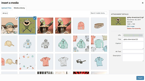 GIFs mit der Schaltfläche "GIF hinzufügen" hochladen