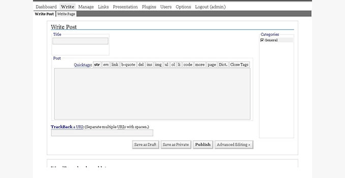 WordPress 1.5 WordPress 1.5