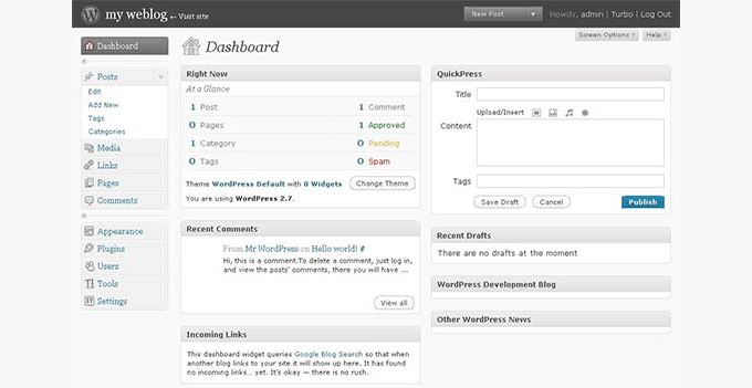 WordPress 2.7 WordPress 2.7