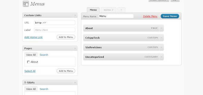Navigation menus in WordPress 3.0 Navigation menus in WordPress 3.0