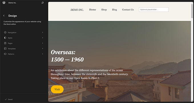 WordPress 6.3 site editor navigation WordPress 6.3 site editor navigation